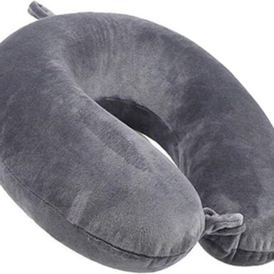 GDEOUP Travel Pillow 100% Pure Comfortable U Shape Memory Foam Pillows Neck and Head Support Portable Travel Neck Pillow Suitable for Planes Airplane for Traveling,Train,Self-Drivingng Car,(Grey)